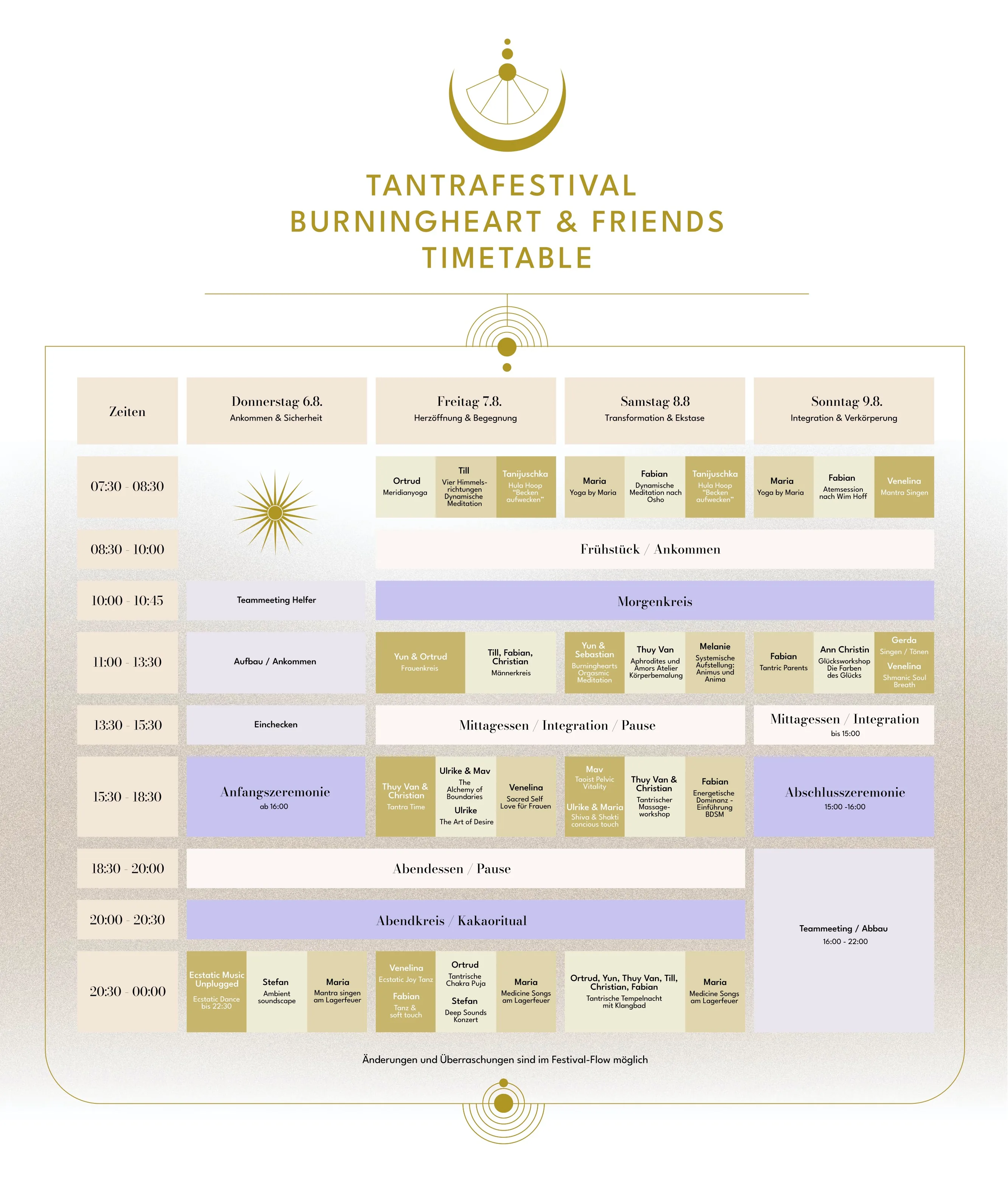 Timetable